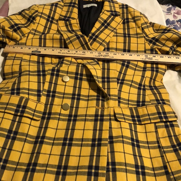 Yellow Plaid Blazer - Picture 9 of 15